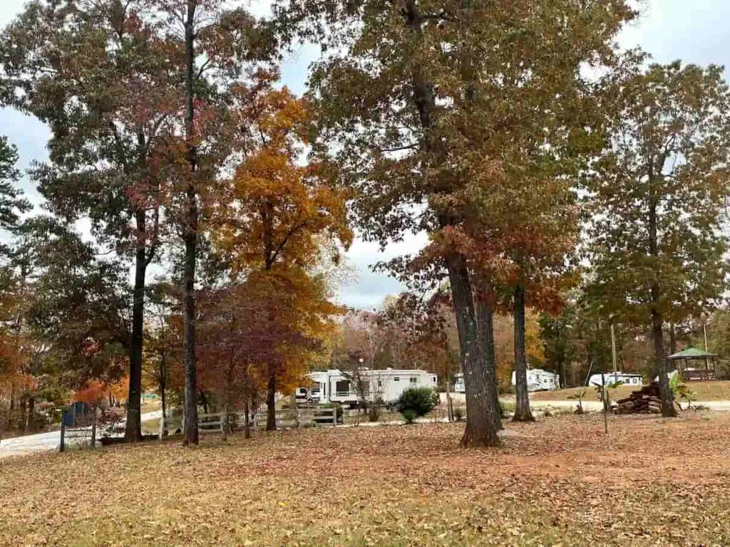 Campground Fall front gate
