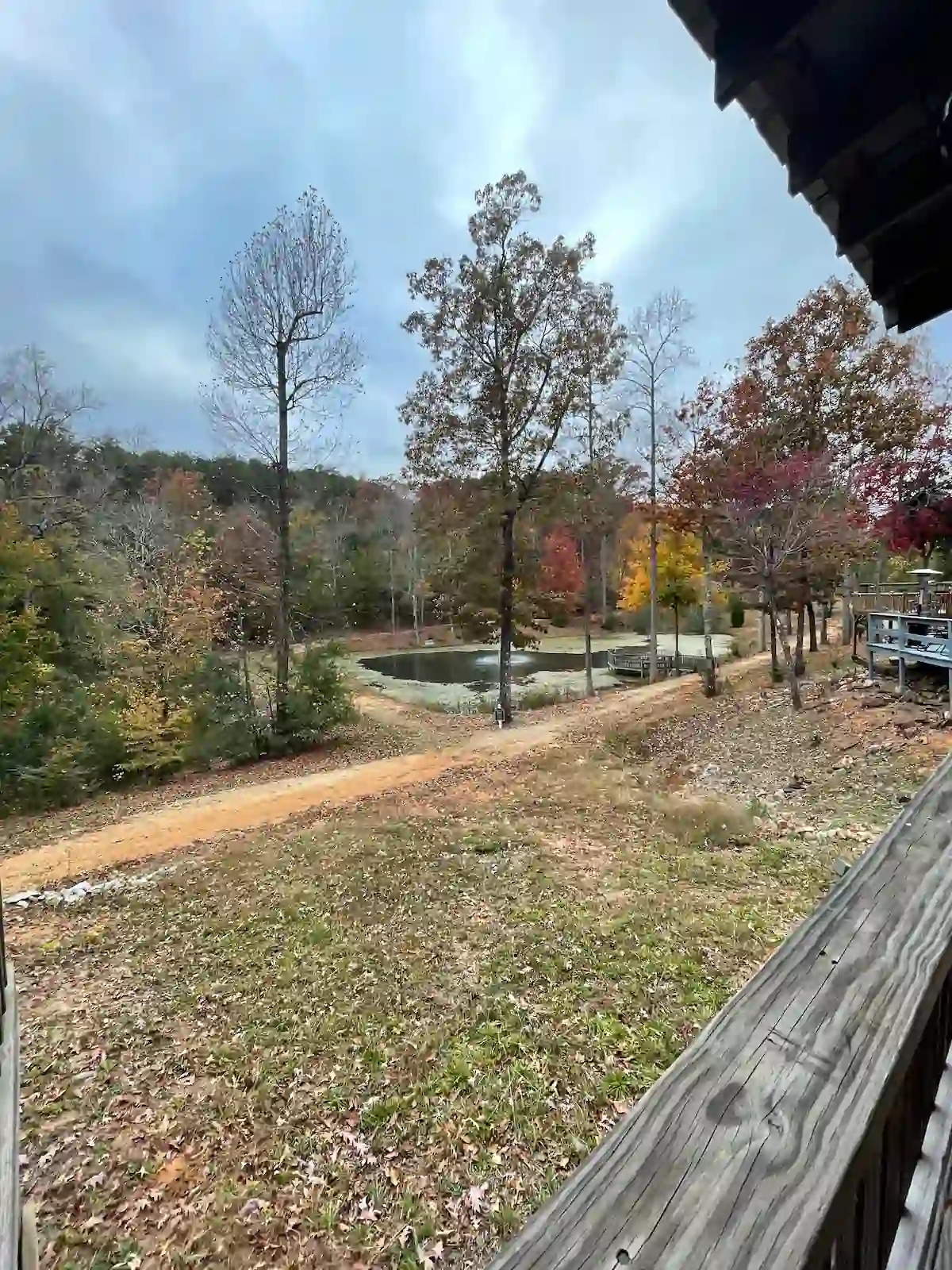 RV campsite pond view
