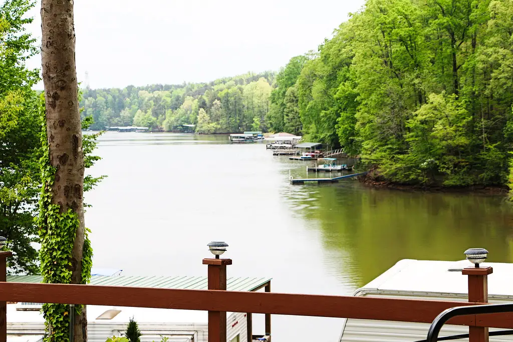 backyard view of lake Keowee