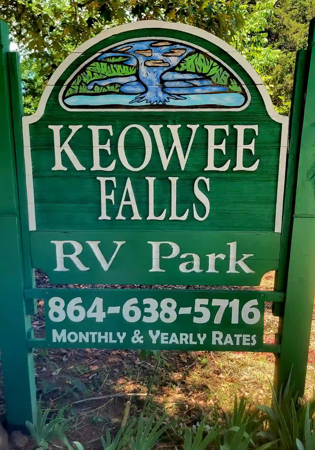 Keowee Falls RV Park Entrance Sign